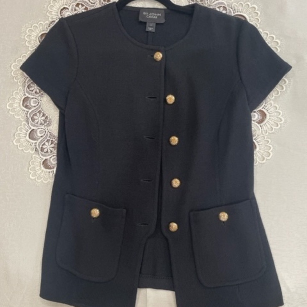 St John knit jacket , Size 6,  Caviar